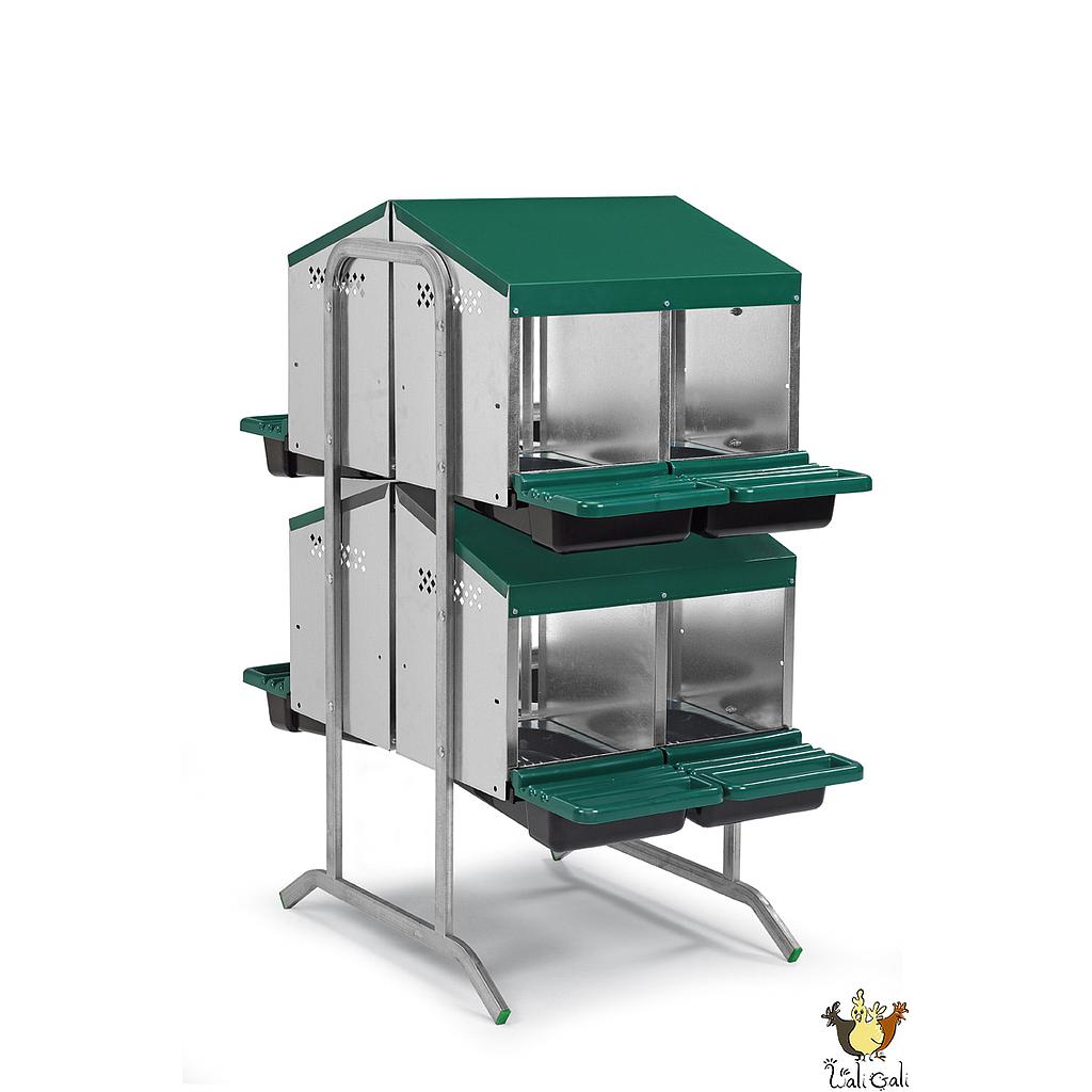Batterie 4 Pondoirs - 2 Comp. 2 Étages - Double Face - 8 Compartiments
