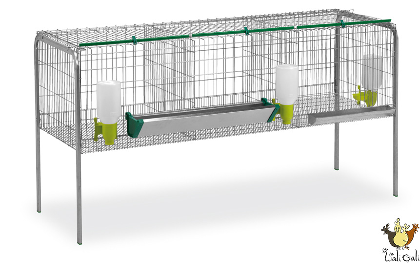 Cage Engraissement De Poulets 3 Comp.