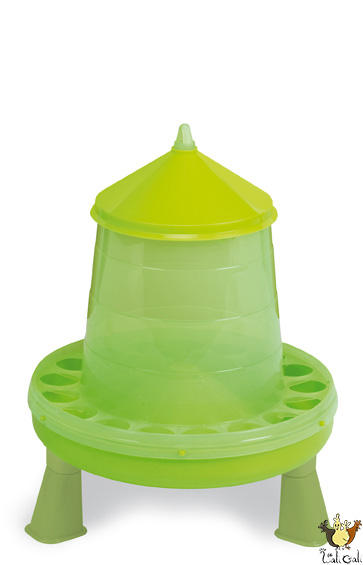 Trémie Plastique Volailles 4 Kg. Avec Pieds (Vert)