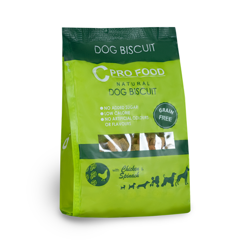 C pro Food Dog Biscuit Chicken & Spinach (grain free) - 400 g
