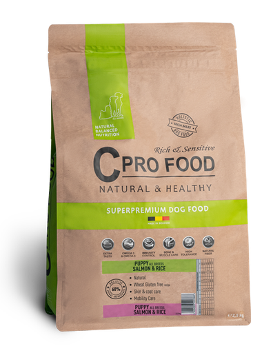 C pro Food Puppy All Breeds Salmon & Rice - 2,5 kg