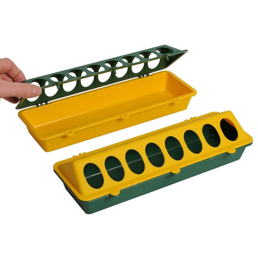 [M-FEED30P] Mangeoire poussins vert et jaune 30 cm