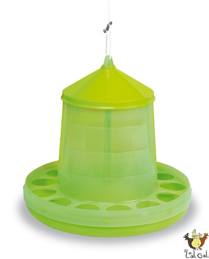 [G-11175] Trémie Plastique Volaille 12 Kg. (Vert)