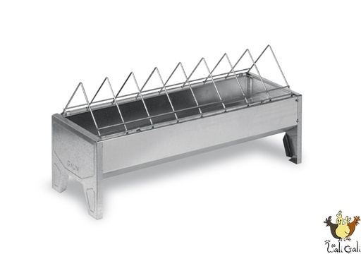 Mangeoire Volailles Métalique 50 Cms. Grande Capacité