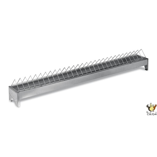 [G-11335] Mangeoire Volailles Métalique 100 Cms - Ratelier Etroit